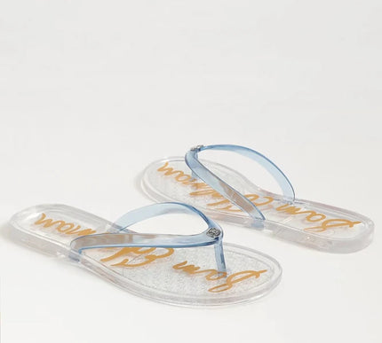 Sam Edelman Dean Jelly Clear Blue Toe Post Sandal Women's US sizes 5-11/NIB