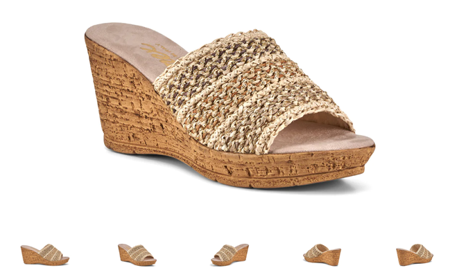 Onex Claire Brown Natural Weave Wedge Sandal Women's US sizes 5-11/NEW!!!