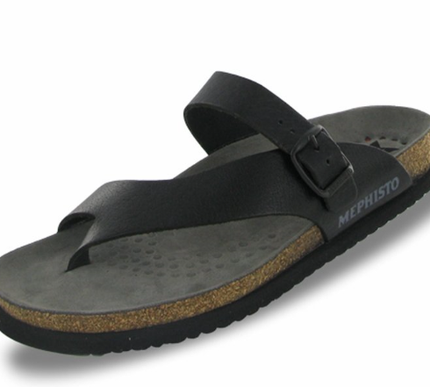 Mephisto Niels Black Scratch Comfort Sandal Men's US sizes 7-15/40-48 NEW!!!
