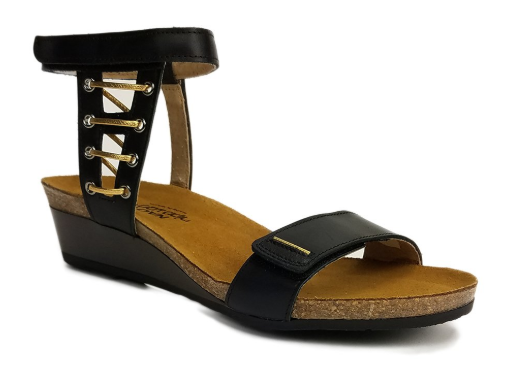 Naot Wizard Black Raven Wedge Sandal Women's sizes 5-11/36-42 NEW!!!