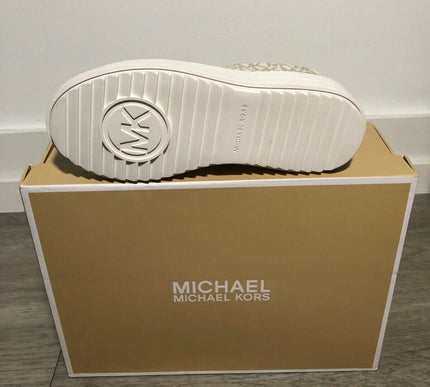 Michael Kors Emmett Lace-Up MK Sig Logo Vanilla Sneakers Women's sizes 5-10/NEW!