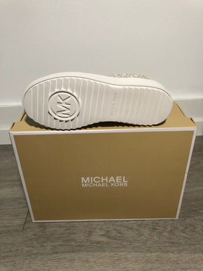 Michael Kors Emmett Lace-Up MK Sig Logo Vanilla Sneakers Women's sizes 5-10/NEW!