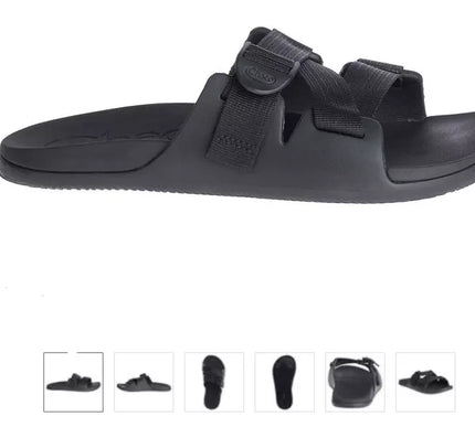 Chaco Chillos Slide Black/Black Comfort Sandal Men's US sizes 7-15 NIB!!!
