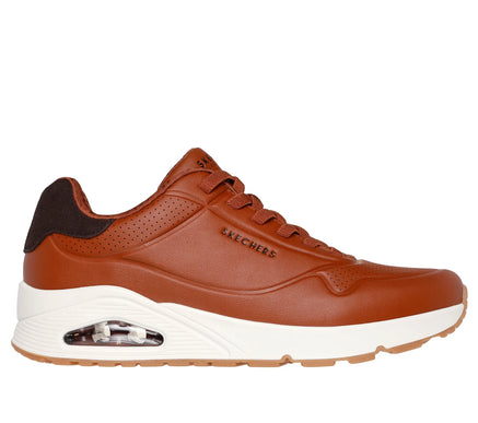 SKECHERS UNO - Tailored Air Cognac Leather Laced Sneaker Men's sizes 7-14/NEW