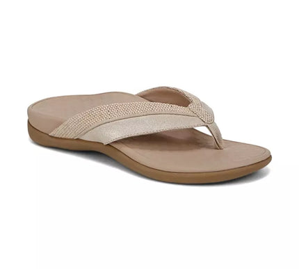 Vionic Shore Natural Gold Canvas Leather Sandal Women's sizes 5-11/NEW!!!