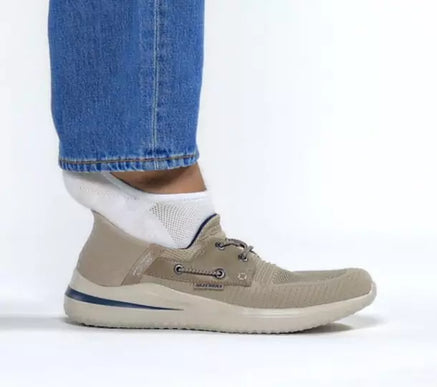 SKECHERS Delson 3.0 Roth Taupe Slip-ins Sneaker Shoe Men's sizes 7-14/NEW!!