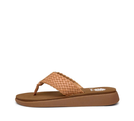 Yellow Box Gamma Tan Flatform Toe Post Sandal Women's sizes 6-10/NEW!