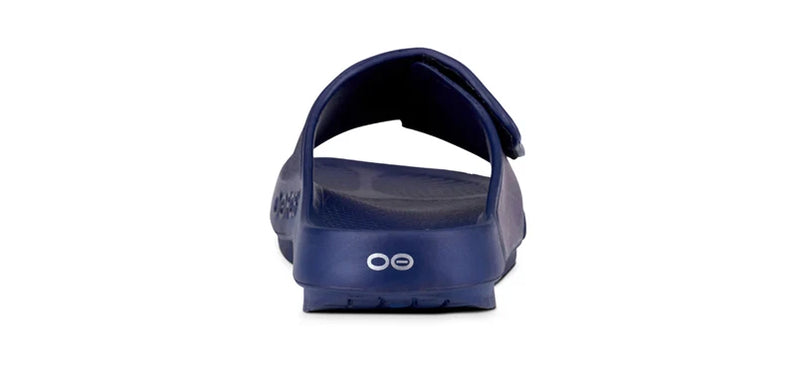 OOFOS OOahh Sport Flex Sandal Slide Navy Mens and Womens Sizes M4/W6-M13/W15