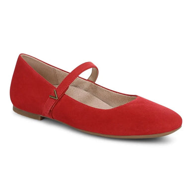 Vionic Alameda Red Suede Mary Jane Flat Slip-on Shoe Women sizes 5-12/NEW!!!