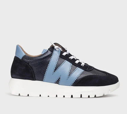 Wonders Odisei-76 Noche Navy/Bluet Blue Racer Slip-on Sneaker Womens sizes 36-42