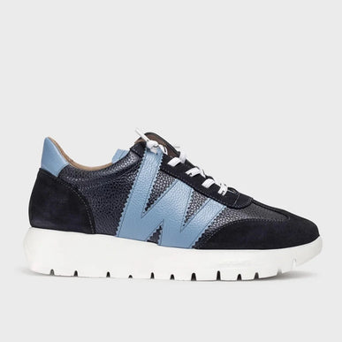 Wonders Odisei-76 Noche Navy/Bluet Blue Racer Slip-on Sneaker Womens sizes 36-42