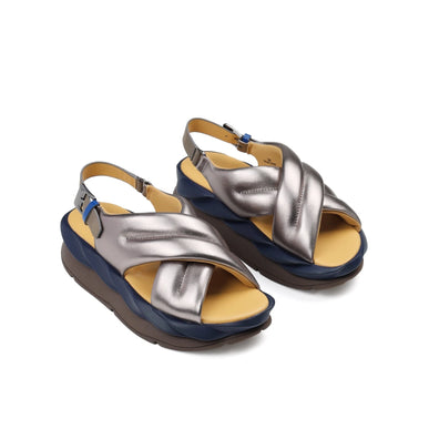 4CCCCEES Mellow Moa Gun Metal Strappy Sandal Womens Sizes 36-41/6-11 NEW