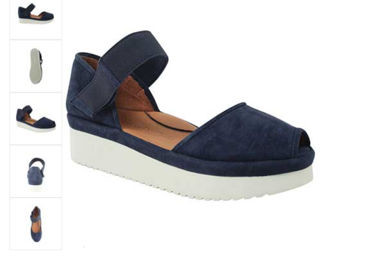 L'amor Des Pieds Amadour Navy Suede Sandal Women's sizes 6-10/NEW!!!