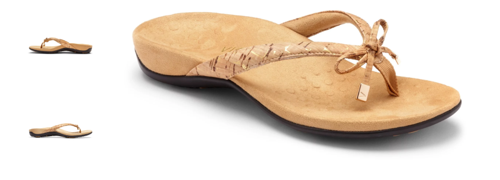Vionic Bella II Gold Cork Toe-Post Sandal Flip Flop Women's US sizes 5-12 NEW!!!