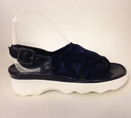 Thierry Rabotin Willis Domino Navy Comfort Sandal Women's Sizes 36-42/6-12/NEW!