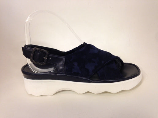 Thierry Rabotin Willis Domino Navy Comfort Sandal Women's Sizes 36-42/6-12/NEW!