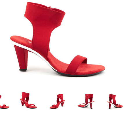 Onex Showgirl-N Red Elastic Heeled Sandal Women's sizes 5-11/NEW!!!