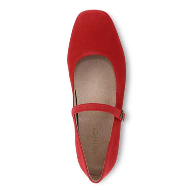 Vionic Alameda Red Suede Mary Jane Flat Slip-on Shoe Women sizes 5-12/NEW!!!