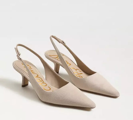 Sam Edelman Bianka Slingback Cappuccino Suede Pump Women's sizes 6-11/ NEW!!