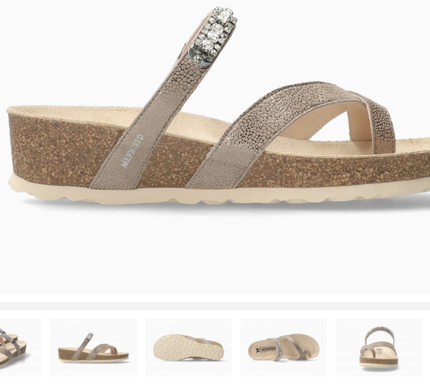 Mephisto Solaine Dark Taupe Comfort Sandal Women's sizes 35-42 NEW!!!