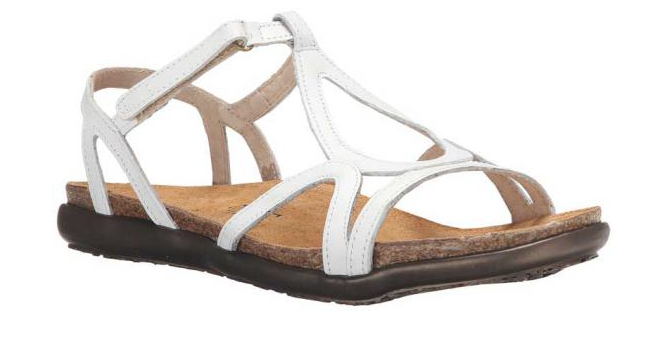 Naot Dorith White Leather Gladiator Sandal Women's size 35/NEW!!!