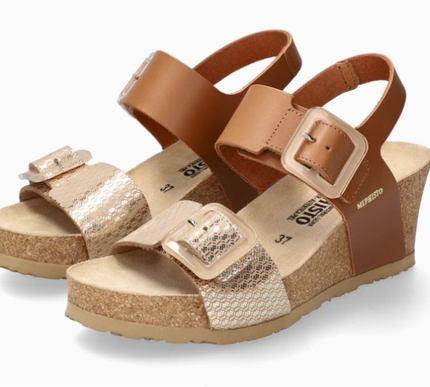 Mephisto Lissia Camel Wedge Comfort Sandal Women's sizes 5/36-10/41 NEW!!!