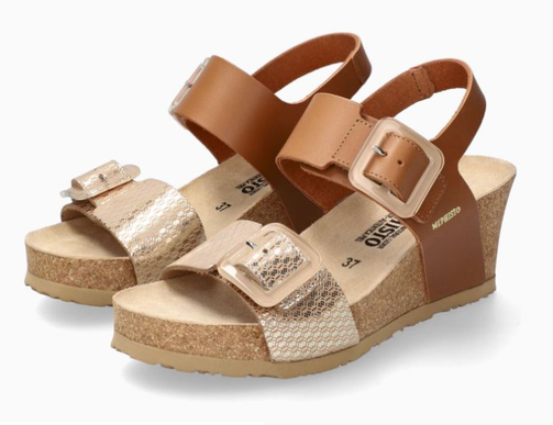 Mephisto Lissia Camel Wedge Comfort Sandal Women's sizes 5/36-10/41 NEW!!!