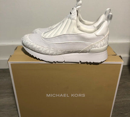 Michael Kors Allie Stride Bright White Slip-on Sneaker Sizes 5-10/NEW!!!