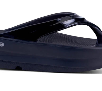 OOFOS OOmega OOlala Thong Black Sandal Womens Sizes M3/W5-M9/W11 NEW