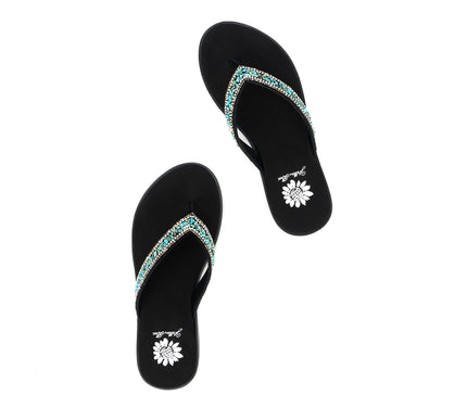 Yellow Box Diyah Turquoise Toe Post Flip Flop Sandal Women's sizes 6-10/NEW!!!