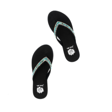Yellow Box Diyah Turquoise Toe Post Flip Flop Sandal Women's sizes 6-10/NEW!!!