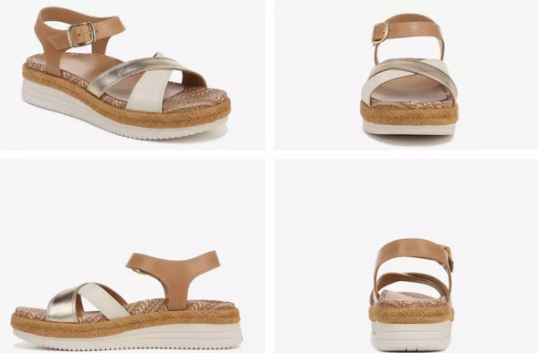 Vionic Mar Camel/Gold Leather Strappy Sandal Arch Support Women's size 5-11/NEW!