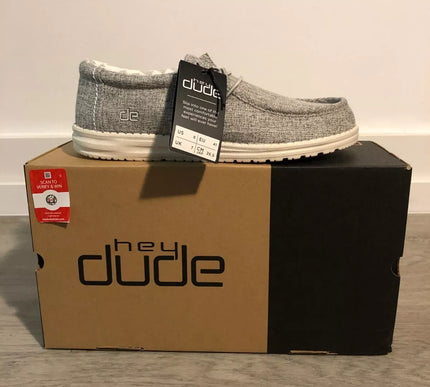 Hey Dude Wally Linen Iron Sneaker Shoe Men's Sizes US 8-15/NEW!!!!