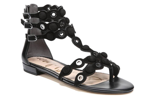 Sam Edelman Desi Black Suede Leather Gladiator Sandal Women's sizes 5-11/ NEW!!