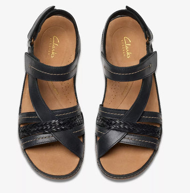 Clarks Cecily Black Strappy Sandal Womens sizes US 5-11 NEW!!!