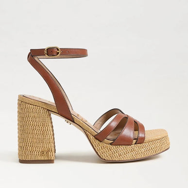 Sam Edelman Reese Rich Cognac Leather Platform Heel Women's sizes 6-10/ NEW!!!