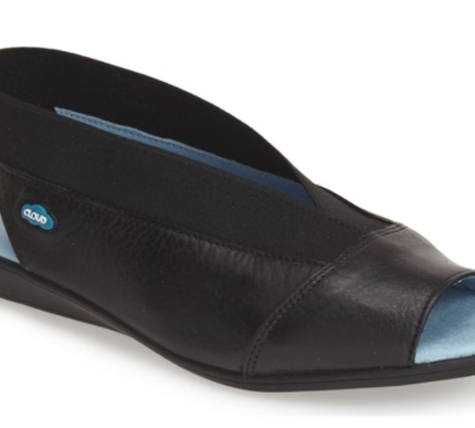 Cloud Caliber Black Peep Toe Slingback Leather Sandal Womens sizes 36-42/6-11NEW