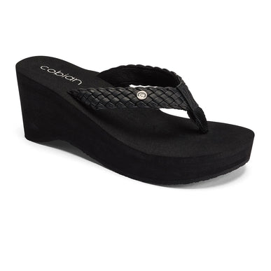 Cobian Zoe Black Leather  Wedge Comfort Sandal Women's US Sizes 5-11 NIB!!