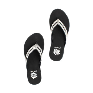 Yellow Box Dalia Clear Black Toe Post Flip Flop Sandal Women's sizes 6-10/NEW!!!