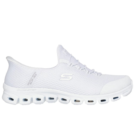 SKECHERS Slip-ins Glide-Step Pursuit White Silver Sneaker Women's sizes 5-11/NEW