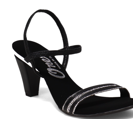 Onex Roxi Black/Silver Low Heel Strappy Sandal Women's US sizes 5-11/NEW!!!