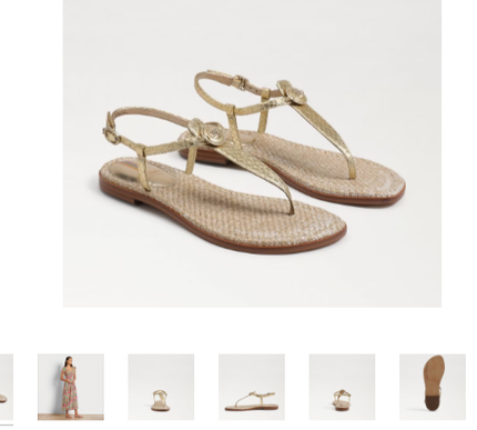 Sam Edelman Gigi Signet Gold Boa Ankle Strap Sandal Womens US sizes 6-10/NIB