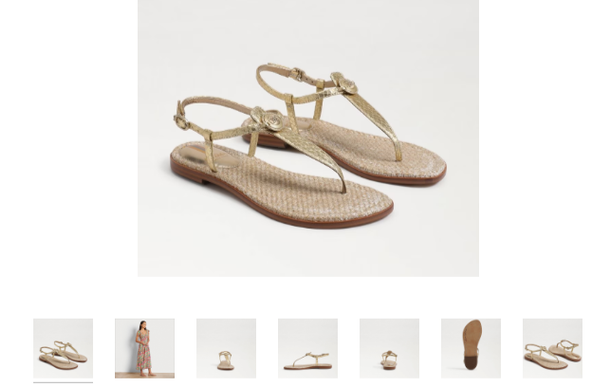Sam Edelman Gigi Signet Gold Boa Ankle Strap Sandal Womens US sizes 6-10/NIB