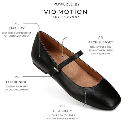 Vionic Alameda Black Mary Jane Flat Slip-on Shoe Women's sizes 5-12/NEW!!!