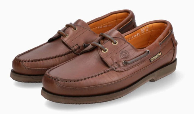 Mephisto Hurrikan Brown Comfort Boat Shoe Loafer Mens US sizes 7-13 NEW