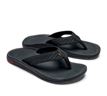 Men's Olukai Ohana Halo Black-HLA Flip Flop Size 14 NEW