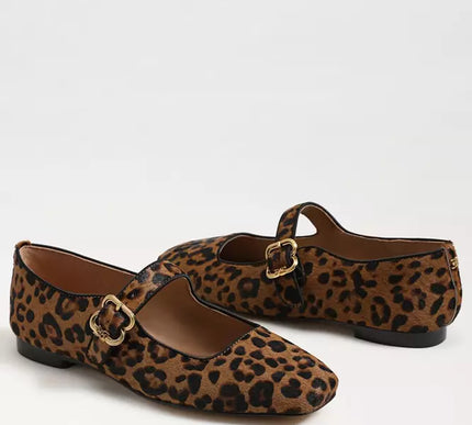 Sam Edelman Michaela Leopard Granada Tan Mary Jane Women sizes 6-10/NEW!!!