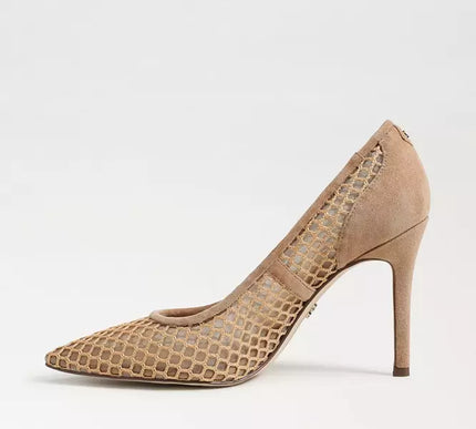 Sam Edelman Hazel Mesh Suede TAN Pointed Toe Pump Women's sizes 6-11/ NEW!