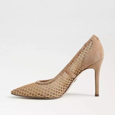 Sam Edelman Hazel Mesh Suede TAN Pointed Toe Pump Women's sizes 6-11/ NEW!