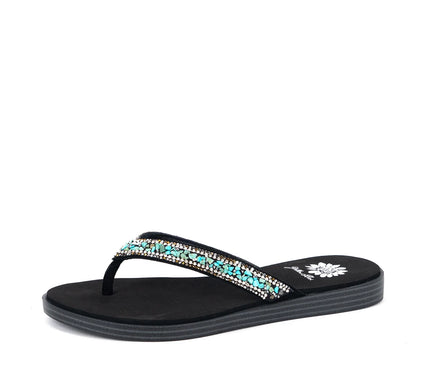 Yellow Box Diyah Turquoise Toe Post Flip Flop Sandal Women's sizes 6-10/NEW!!!